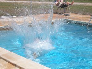 Splash in a pool.